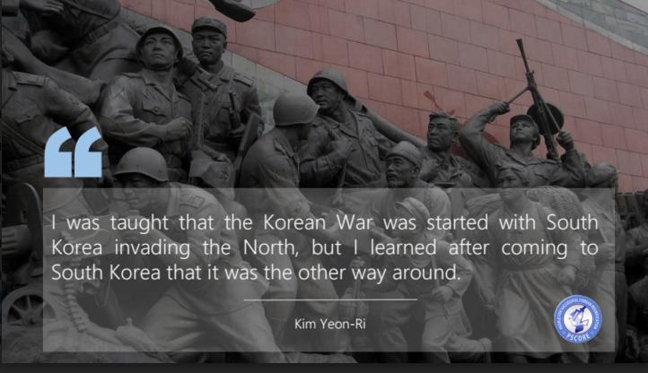 [read more="Click here to Read More" less="Read Less"]Historical distortion, along with idolization, is part of the indoctrination education system designed to maintain the single-party dictatorship of North Korea. The North Korean government, through distorting history in various ways including modifying modern Korean history, justifies the regime, idolizes its leaders, and accentuates its claim that it is a great nation.[/read]