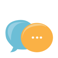 text bubble logo