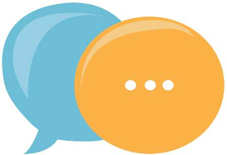 text bubble logo