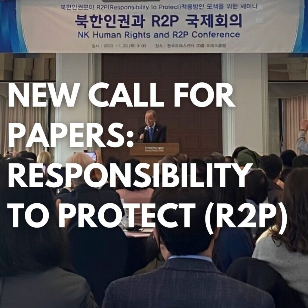 Latest News: New call for papers - Responsability To Protect (R2P)